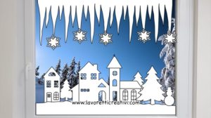 addobbi invernali finestra paesaggio