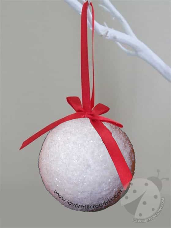 pallina natale neve glitter