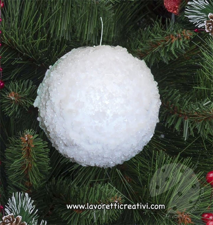 Palline di Natale effetto neve con il sale Tutorial Lavoretti Creativi