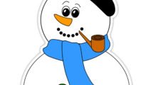 pupazzo neve pipa decorazioni
