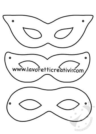 cartamodelli mascherine carnevale
