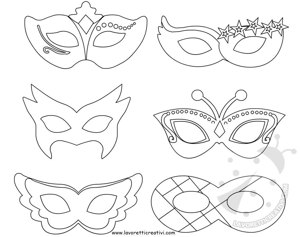 disegni maschere carnevale