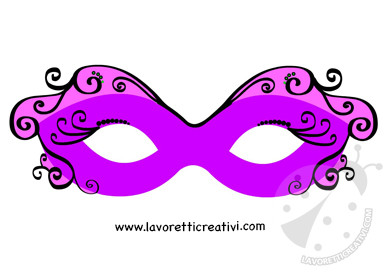 Maschera di Carnevale a colori da ritagliare 7 maschera veneziana carnevale2