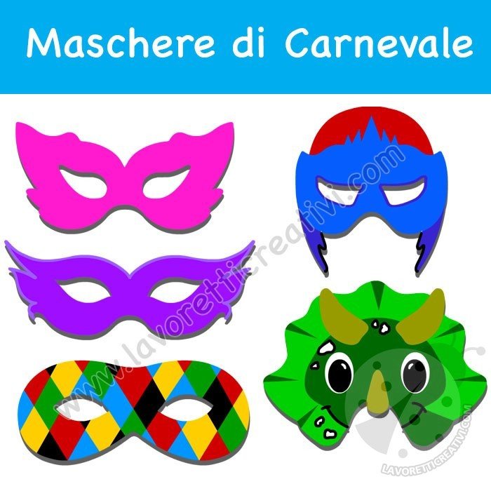 Maschere di Carnevale da stampare - Lavoretti Creativi