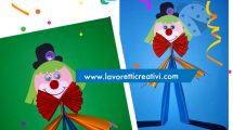 pagliaccio carnevale carta fisarmonica 1