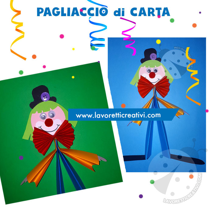 pagliaccio carnevale carta fisarmonica 1