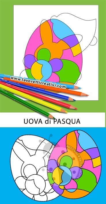 Uova di Pasqua astratte Arte Scuola