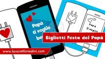 biglietti cellulare festa papa