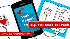 biglietti cellulare festa papa