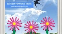 decorazione finestra fiori farfalle