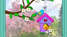 decorazione finestra primavera