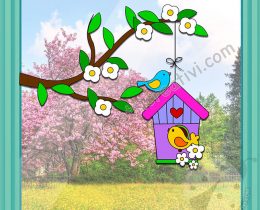 decorazione finestra primavera