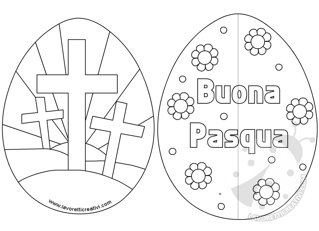 Biglietto Pasqua a forma di uovo