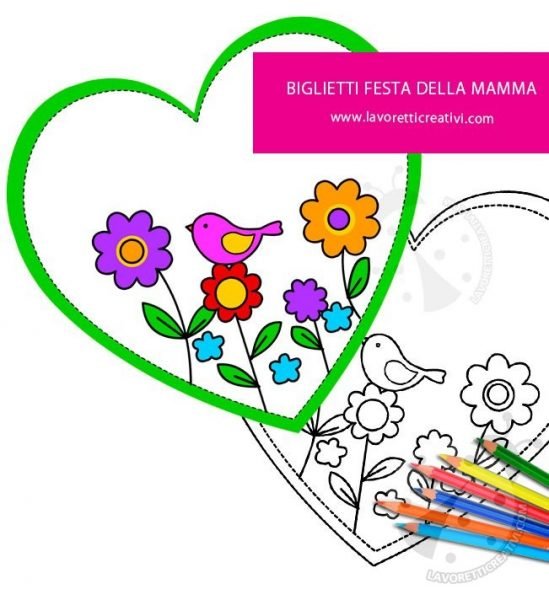 Biglietto con poesia per la mamma