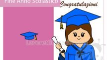 biglietti fine scuola bambina