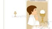 biglietto comunione bambino prega