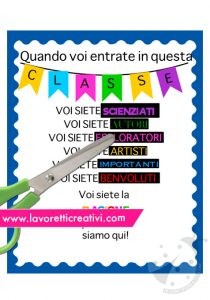 Idea Cartello per addobbi aula