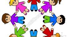bambini formano cerchio scuola infanzia