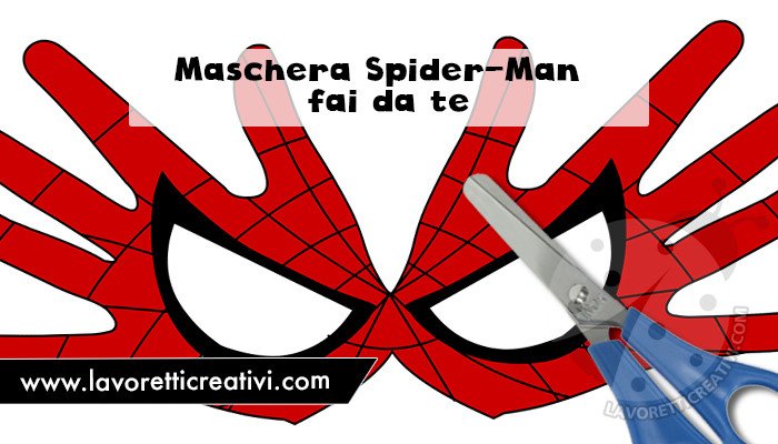 Maschera Spider-Man con sagome mani - Lavoretti Creativi