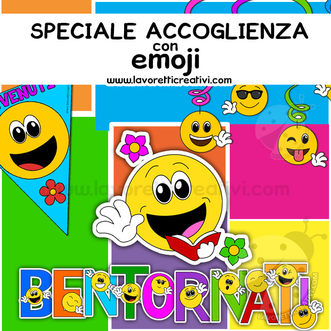 Accoglienza Scuola Primaria Lavoretti E Decorazioni A Tema Emoji Lavoretti Creativi