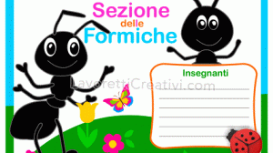 cartello aula formiche