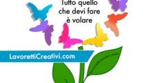 fiore farfalle cartellone