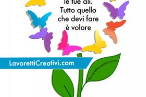 fiore farfalle cartellone