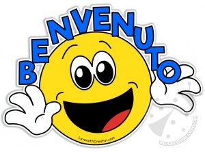 Emoticon benvenuto per addobbi aula