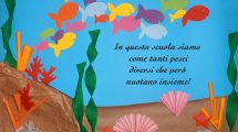 Addobbi aula scuola Cartellone con fondale marino