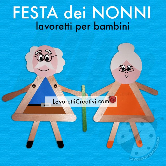 lavori con le stecche del gelato per la festa dei nonni