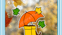 decorazione finestra autunno