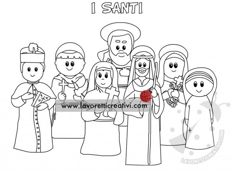 Disegni di Santi da colorare Tutti i Santi - Lavoretti Creativi