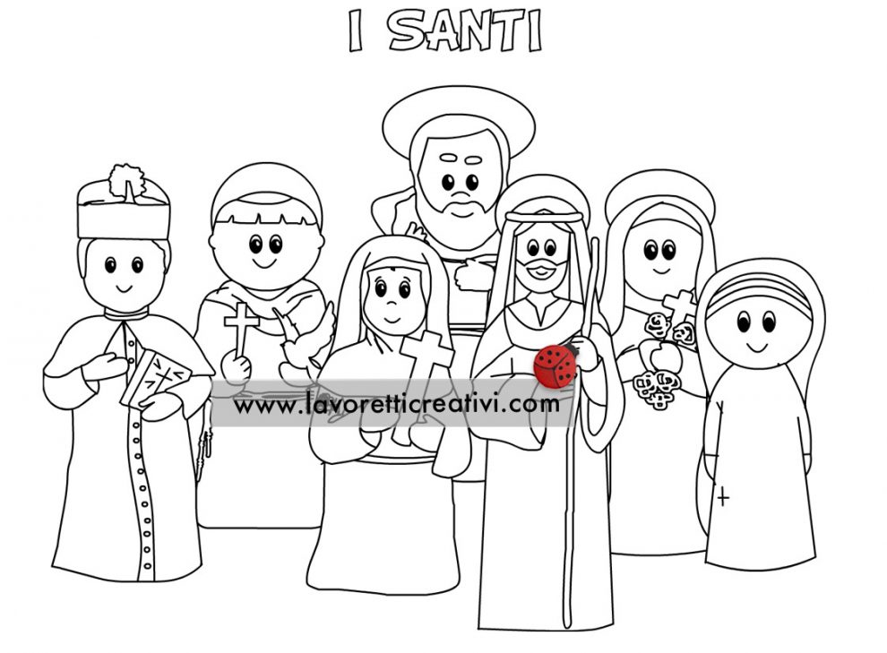 Disegni di Santi da colorare Tutti i Santi - Lavoretti Creativi
