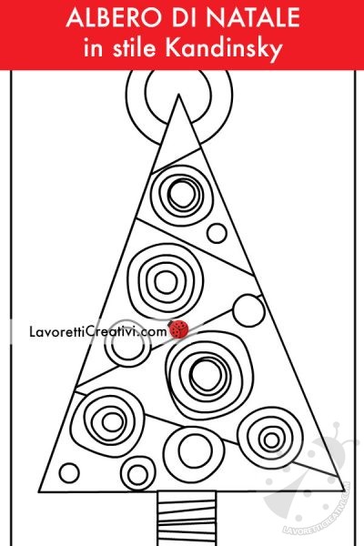 Disegno Albero Natale In Stile Kandinsky Lavoretti Creativi