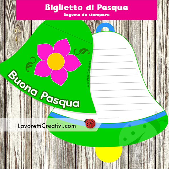 biglietto Pasqua campana