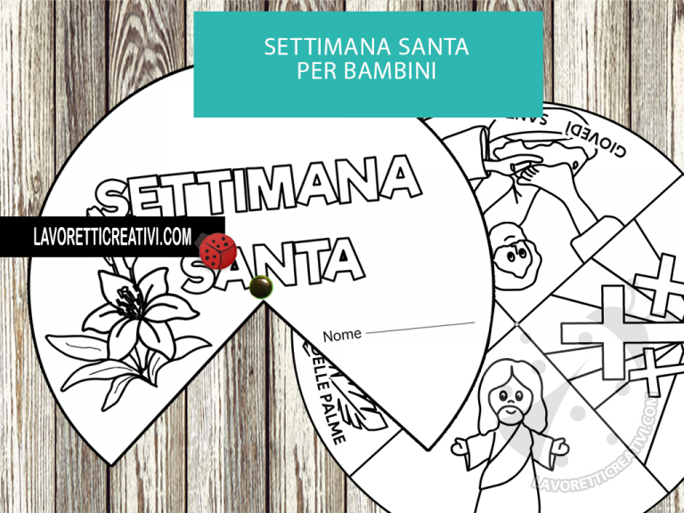 Settimana Santa Spiegata Ai Bambini Ruota della Settimana Santa da colorare - Lavoretti Creativi