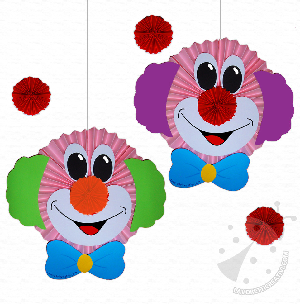 Pagliacci decorazioni per carnevale. – Maestramaria