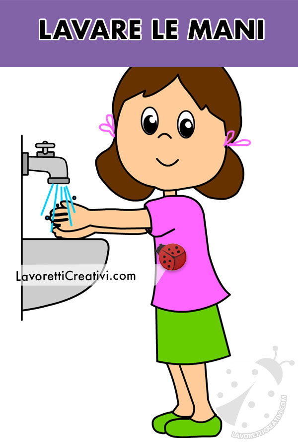 bambina lava mani