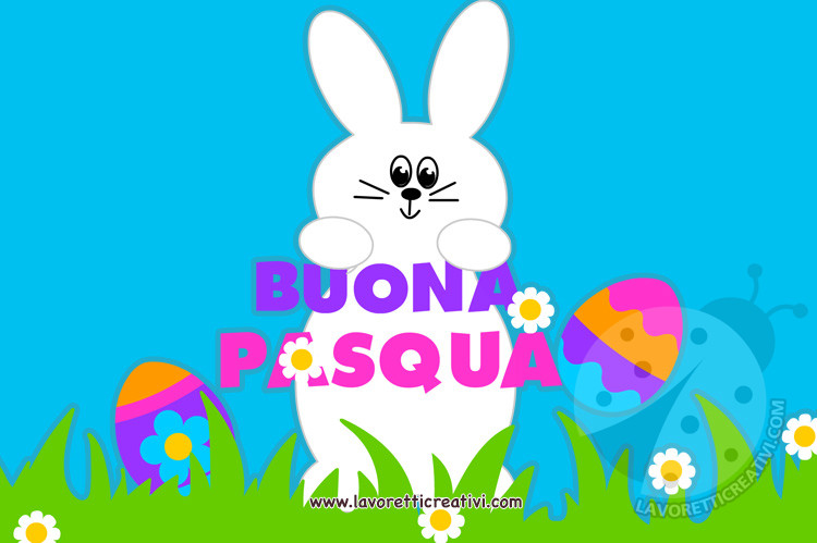 Auguri Di Buona Pasqua Con Coniglio Lavoretti Creativi