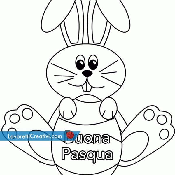 coniglio con uovo di pasqua