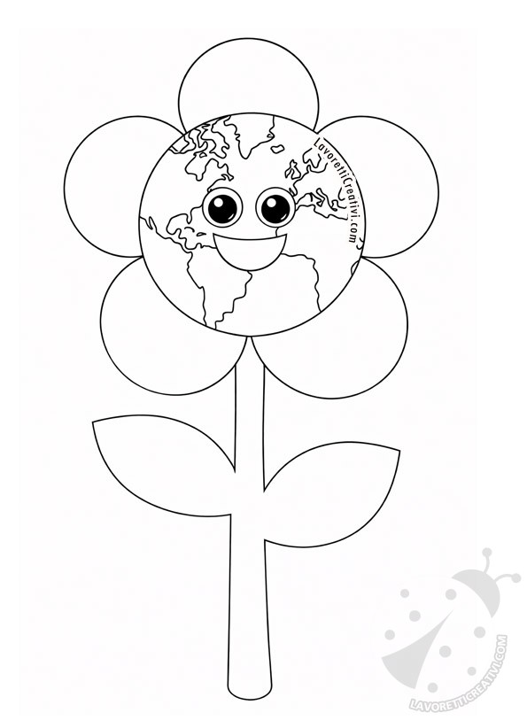 disegno fiore giornata della terra