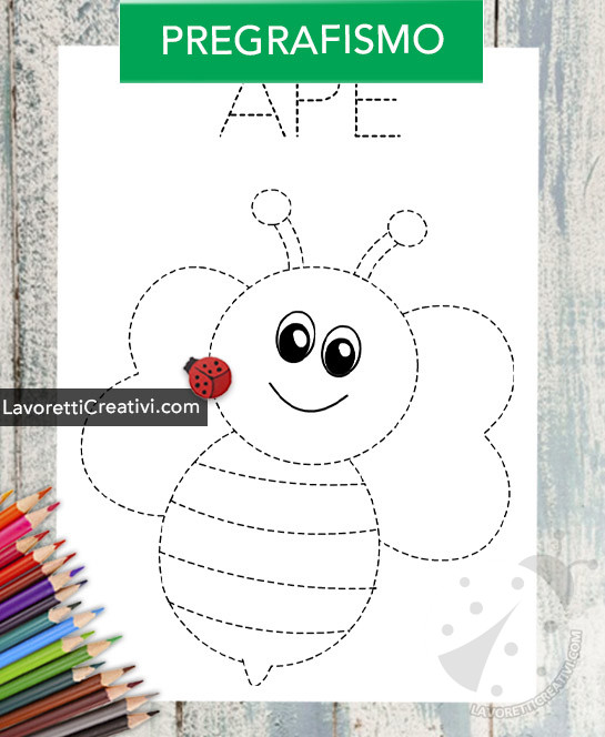 Scheda Di Pregrafismo Di Primavera Con Ape Lavoretti Creativi scheda-di-pregrafismo-di-primavera-con-ape-lavoretti-creativi