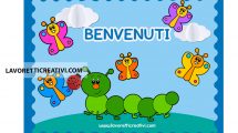 cartellone benvenuti farfalle