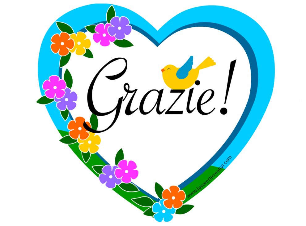 Immagini per dire Grazie da stampare
