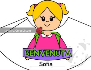 Segnaposto con bambina per Accoglienza Scuola