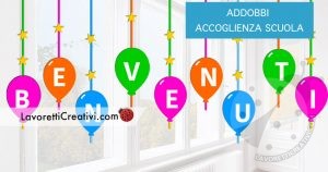 Benvenuti con palloncini di carta