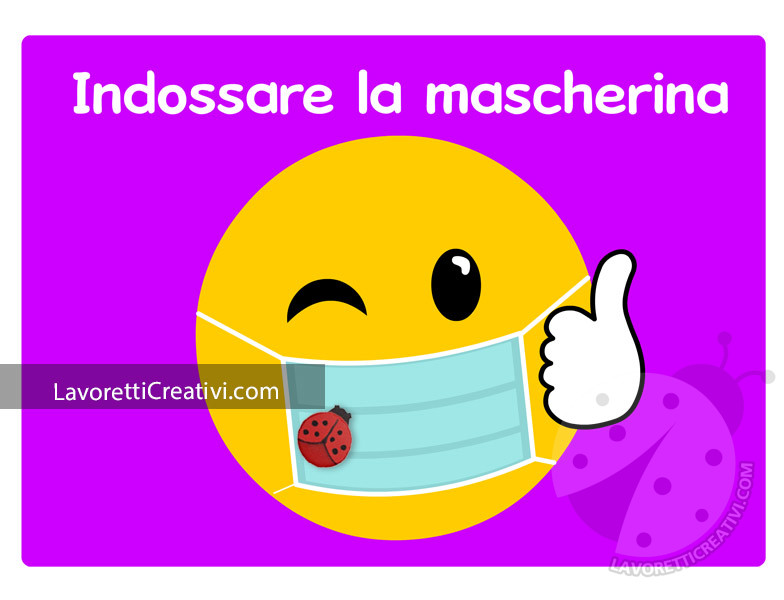  indossare la mascherina con emoji