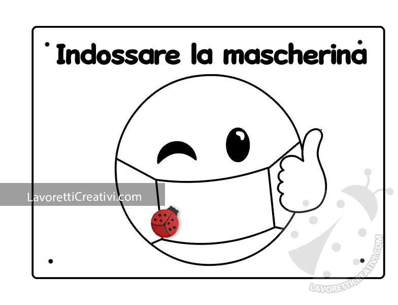 Covid-19 Cartello indossare la mascherina 7 regole covid