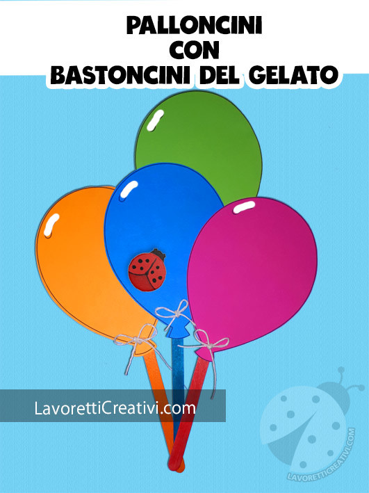 palloncini con bastoncini del gelato