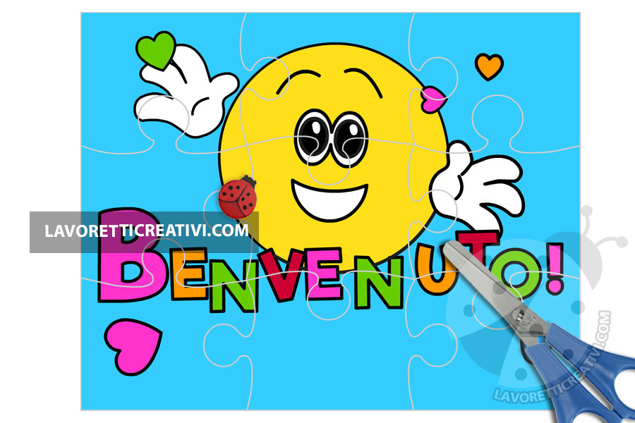 puzzle di benvenuto per bambini